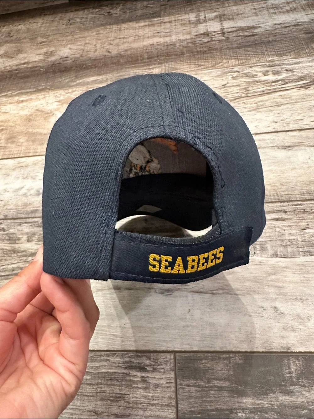 Navy United States Navy Baseball Cap with Yellow Embroidery